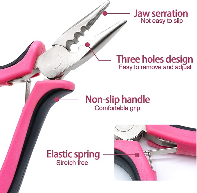 Hair extensions plier
